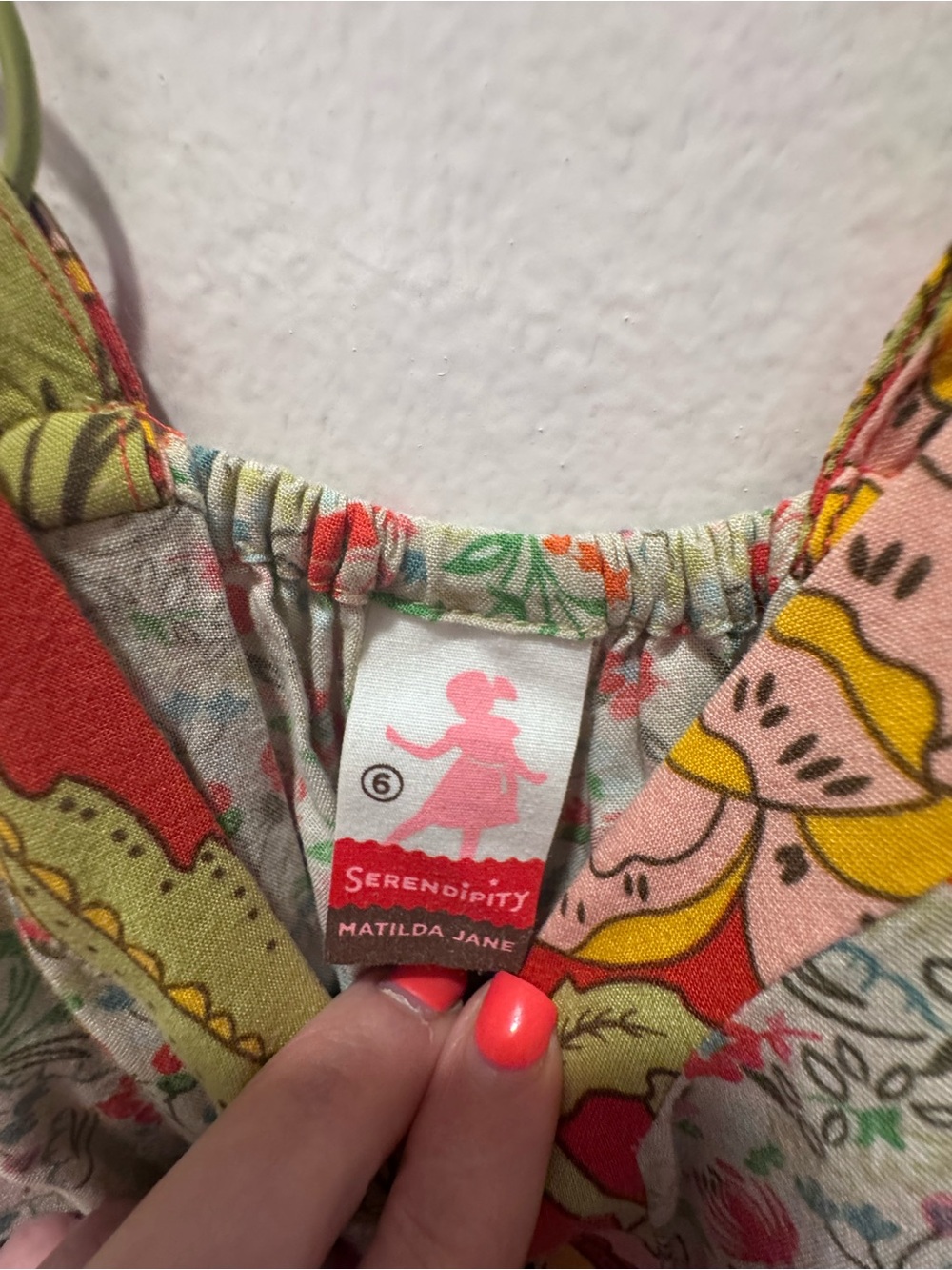 Matilda Jane Red and Green Floral Midi Dress - Picture 3 of 4